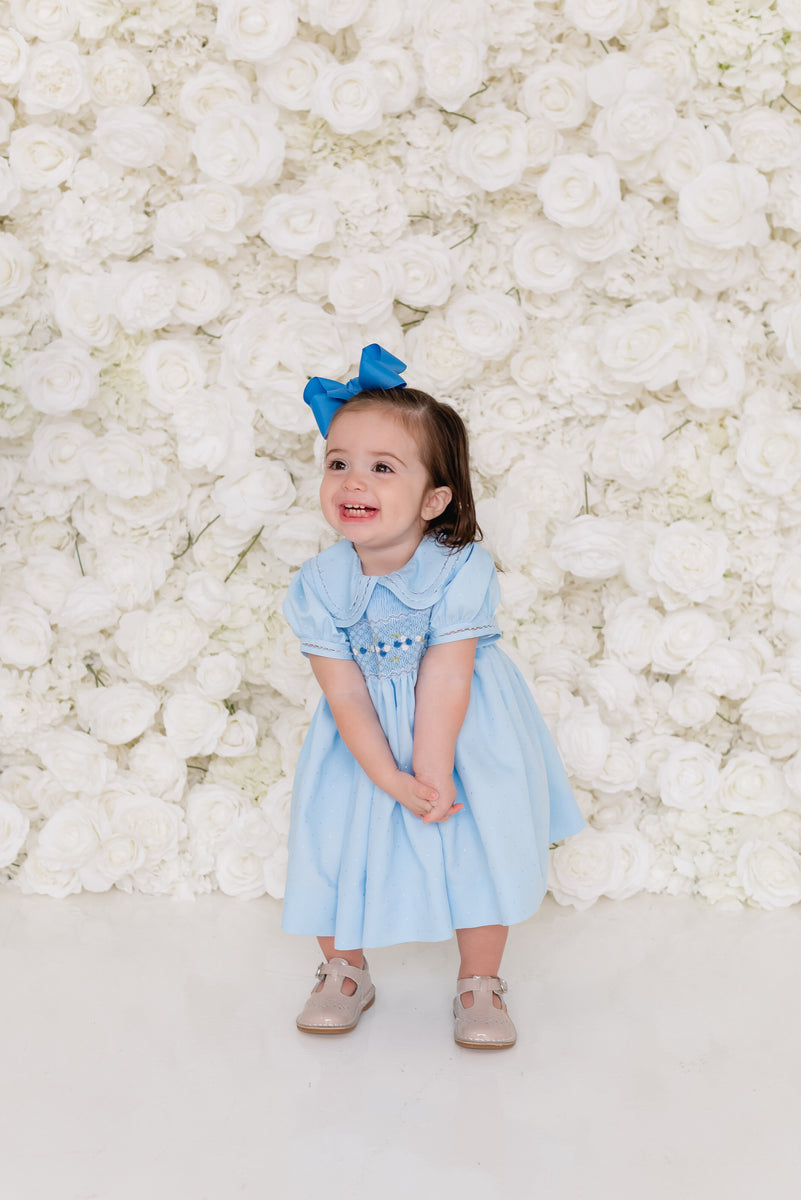 Kate Blue Rosette Dress
