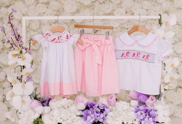 Pink Ponies Skirt Set